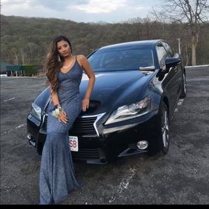 Blue Glitter Prom dress